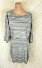 Express Dress Women's Size S 3/4 Sleeve Knit Black & White Heathered Cotton K