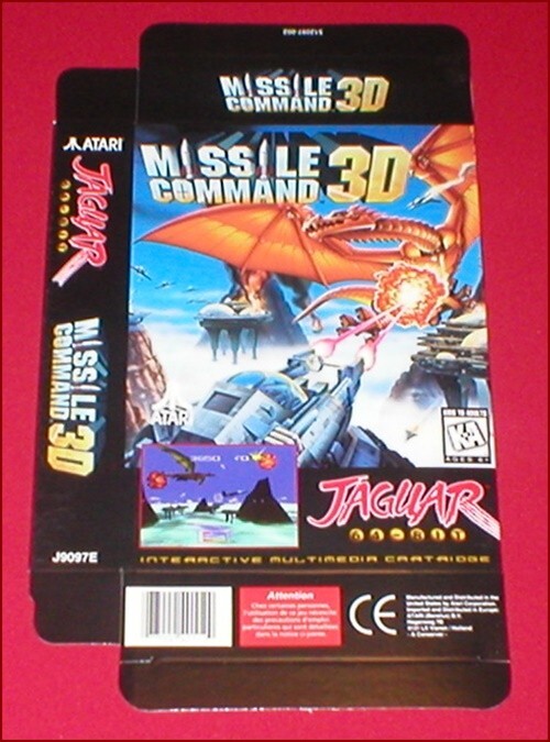 Missile Command 3D Original Empty Box Only for Atari Jaguar Game System ...