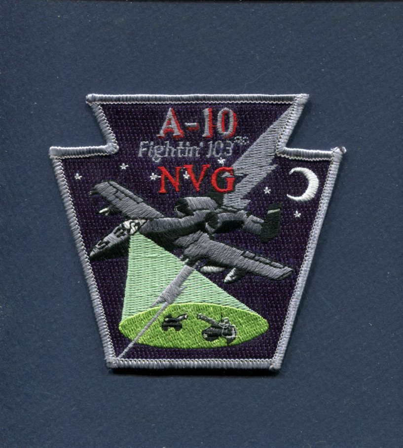USAF 354thFIGHTER SQUADRON A-10 パッチ 103rd FS NVG A-10 Thunderbolt USAF PA ANG Republic Fighter