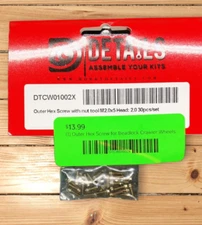 DTCW01002X Hobby Details Outer Hex Screw for Beadlock Crawler Wheels