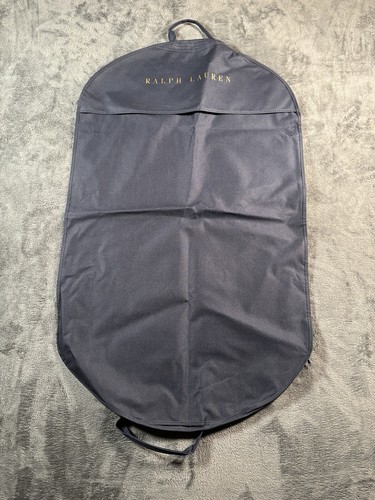 Ralph Lauren Garment Bag 24" W x 40" L Navy Blue Gold Letters Authentic EUC