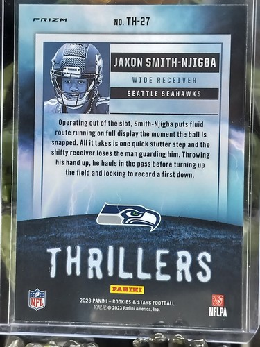 2023 Panini Rookies and Stars THRILLERS Red Plaid Jaxon Smith Njigba TH-27 (RC) - Picture 2 of 2