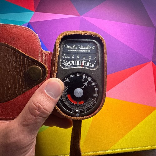 Weston Master II Universal Exposure Meter Model 735 w/ Original Leather Case - Picture 3 of 5