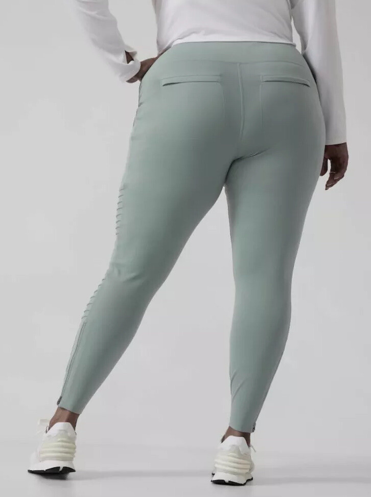 NWT Athleta Delancey Moto Tight 2X Minimalistic Grey City Travel