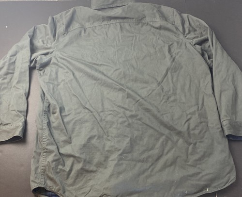 Vintage LL Bean Men's 2XL Tall Grey Plaid Warm Lined Cloth Button Up Shirt HU1 - Picture 7 of 8