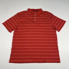 Saddlebred Shirt Men  s Large Red Stripe Short Sleeve Polo