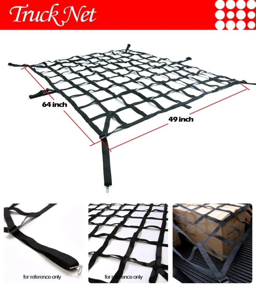 Red de carga de amarre de alta resistencia de 6,5 ft para camioneta Ford remolque con plataforma o techo Foto 2 de 4