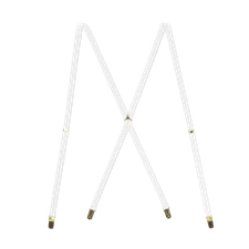 Men's X Style Suspenders, Many Colors, Chrome Stainless Clips, USA Made