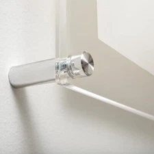 1.5" Silver Stainless Steel Mounting Hardware For Acrylic Floating Frames pack 