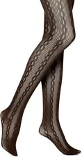 HUE Women's Cabled Rib Tights w/Control Top (Small/Medium, Espresso)