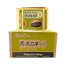 Chacha Sunflower Roasted and NOT Salted Seeds (All Nature) 250g X 18bags