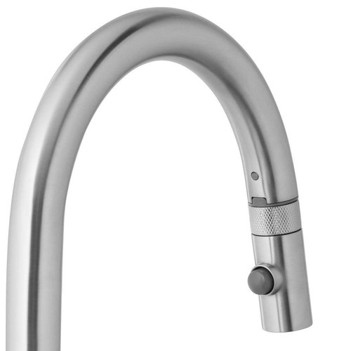 Axel Single-Handle Pull-Down Sprayer Kitchen Faucet in Stainless Steel - Picture 4 of 5