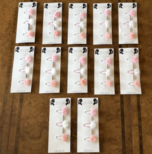 Venta al por mayor lote de pinzas de moño para cabello bebé niño pestañas pompón rosa grosgrain pasador