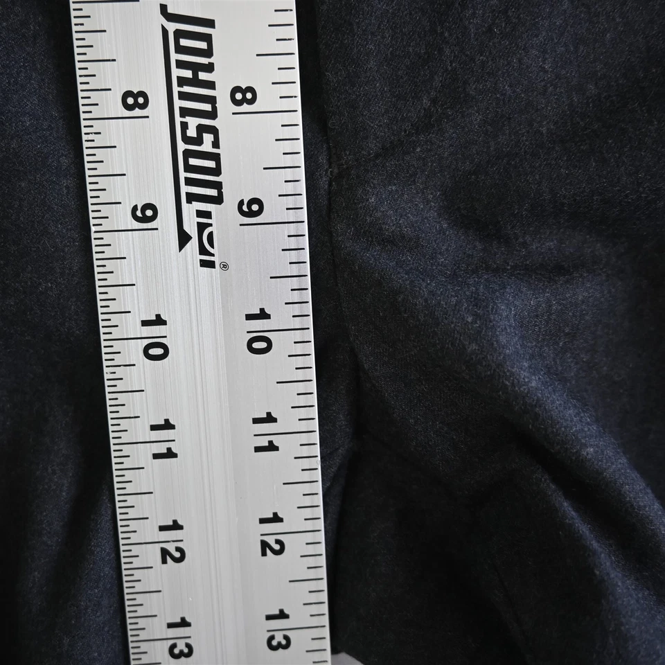 Pantalones de vestir rectos para hombre IZOD 38x30 gris carbón 100 % lana franela frente plano Foto 3 de 4