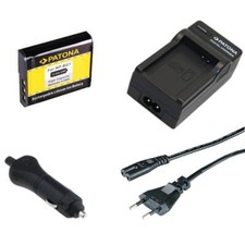 Batteria Patona NP-BG1 + caricabatteria casa/auto per Sony DSC-HX20,DSC-HX20V