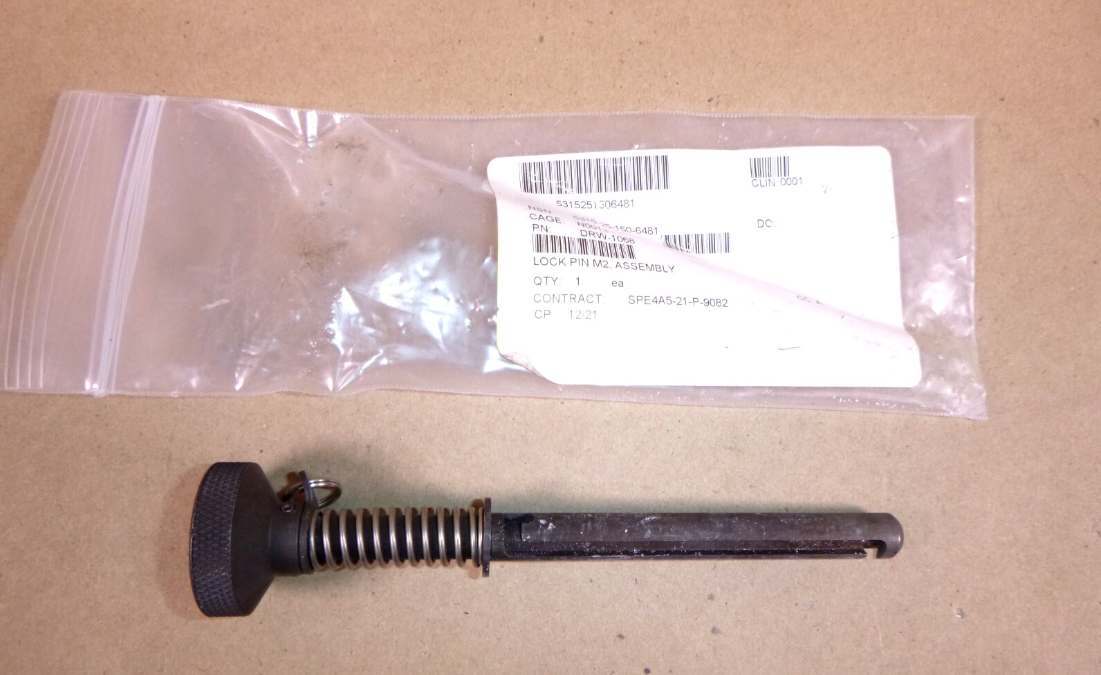 USGI Kongsberg DRW-1068 Quick Release Pin 5315-25-150-6481