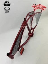 VINTAGE LOWRIDER 20" METALIC RED FRAME W/CHROME TOP/BOTTOM SQUARE TWISTED INSERT
