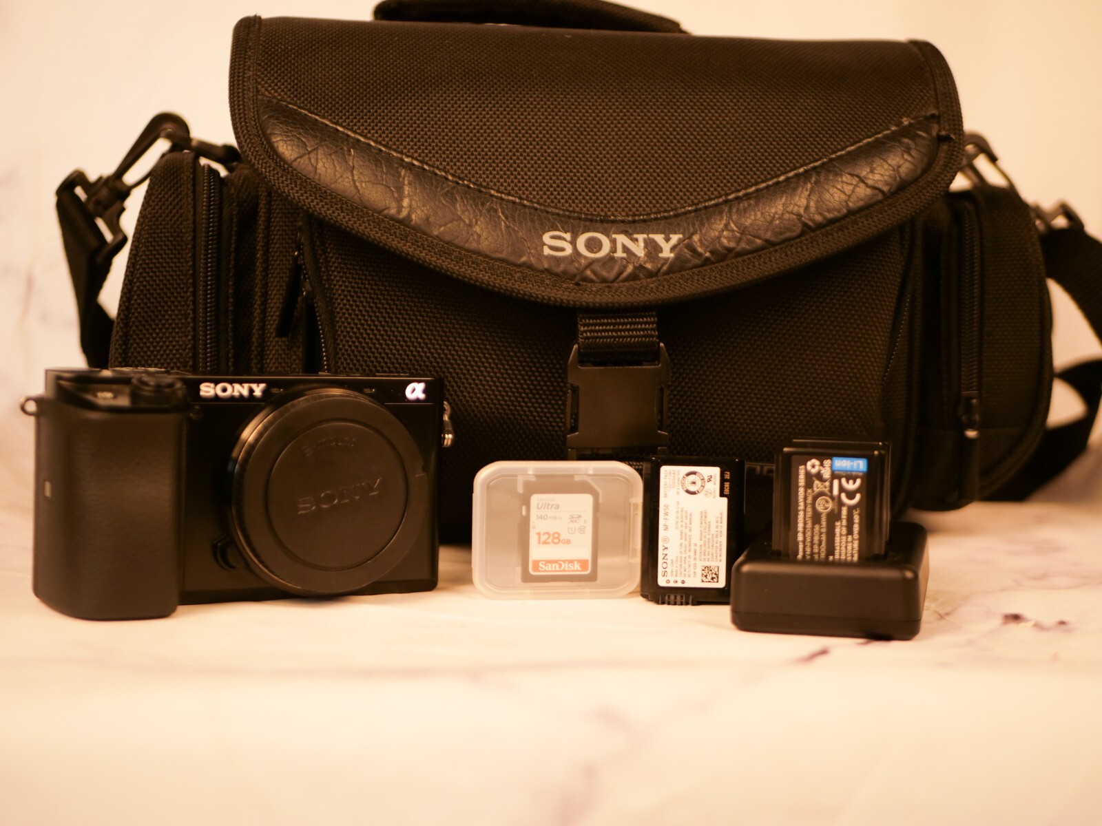 Sony A6100 24.2 MP Mirrorless Digital Camera Black (Body Only) Bundle