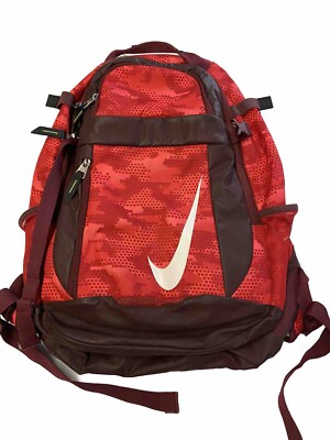 NIKE Red Vapor Select Graphic Baseball Bat Backpack Sz D(M)