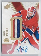 2021-22 SPx Premium Patch Autograph #95 Carey Price 4/5 !! 3 Color