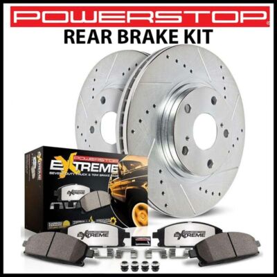 PowerStop Z36 Xtreme Truck Slotted Brake Rotor Pad Kit 20-24