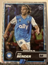 BEN BENDER 2023 Topps MLS Icy White Foil #46 Charlotte FC Rookie Card. rookie card picture