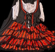 Plus Sz Spirit Leg Ave Women's Shipwreck Wench Pirate Costume Dress Sz 1XL / 2XL