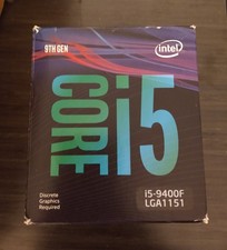 Intel Core i5-9400F Processor 9th Gen 6-Core Up to 4.1 GHz CPU BX80684I59400F