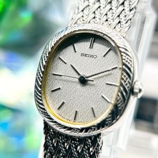 SEIKO 1221-5920 Watch Quartz Vintage Square L...