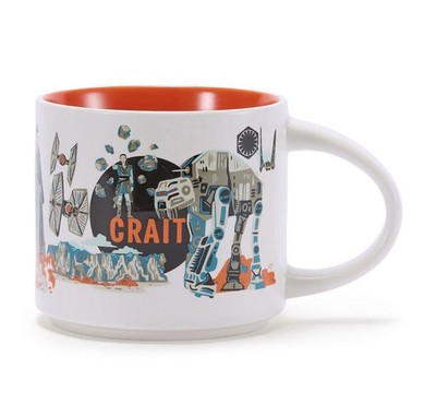 Disney Parks 2026 Starbucks Star Wars May the 4th Crait Ceramic Coffee Mug 14oz