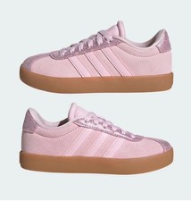 Adidas VL Court 3.0 K Kids Sneakers Clear Pink Gum JS3484 US Sz 5.5 New in Box