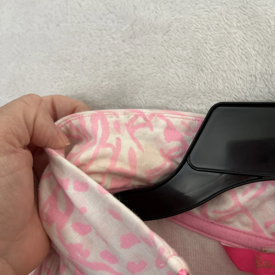 Suéter Top Mujer Lilly Pulitzer Rosa Geométrico 2XL Mezcla Algodón Manga Larga Foto 4 de 4