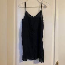 FARM Rio Navy Slip Dress S Basic Party Festival Base Layer Cocktail Sheer