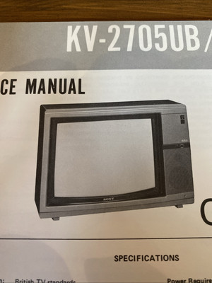 KV-2705UB RM-615 - Sony Trinitron Farbfernseher - Serviceanleitung - Sony TV