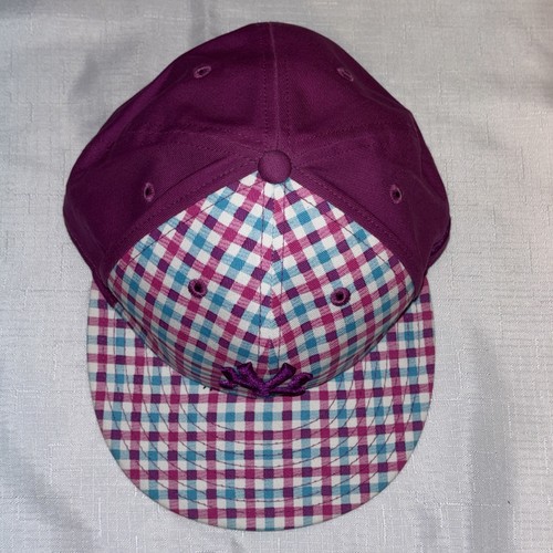 New York Yankees New Era 59fifty (Size 7.5) Purple/Blue Plaid Baseball Cap Hat - Picture 3 of 13