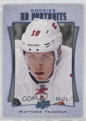 2016 Upper Deck UD Portraits Rookie Platinum Blue Foil 6/25 Matthew Tkachuk 0c7a