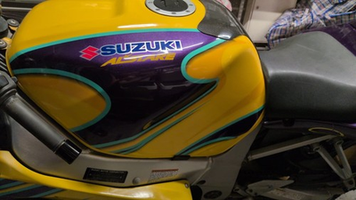 #ad #ad Suzuki GSXR600 K3 2003 Alstare Fuel Petrol Tank Yellow. BREAKING GBP 170.00