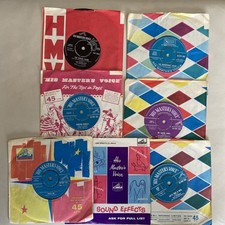 45rpm HMV records Job lot Frank Cordell Tony Osborne Al Canola Malcolm Vaughan