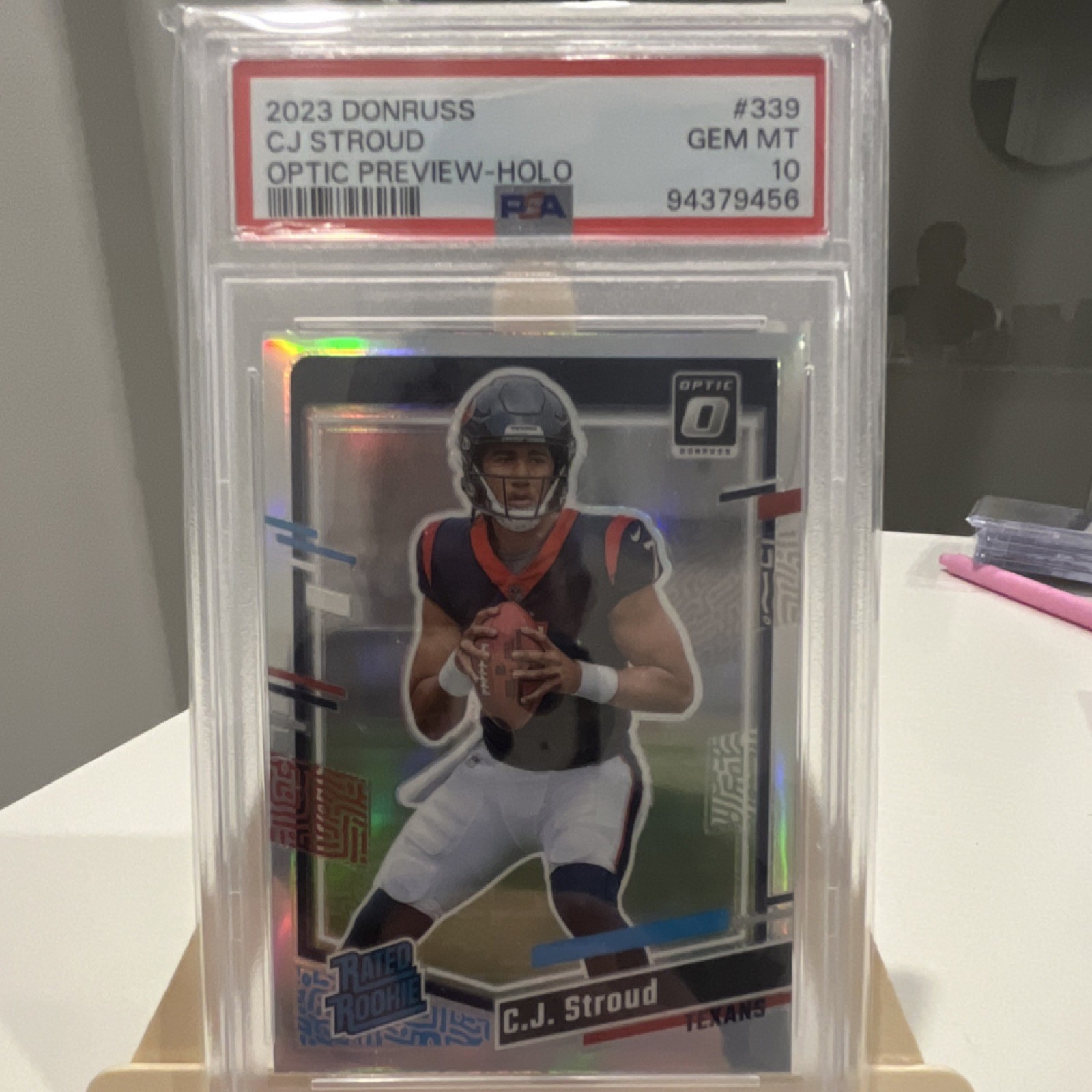 CJ Stroud Panini Donruss #339 Optic Preview-Holo