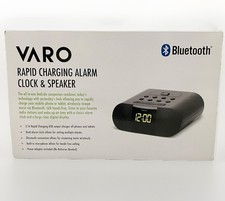 VARO Bluetooth Rapid Charging Alarm Clock  Speaker Hands-Free Calling Streaming