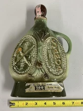 EMPTY VTG Jim Beam 1973 Samoa Whiskey Liquor Decanter Bottle Palm Tree Tiki Bar