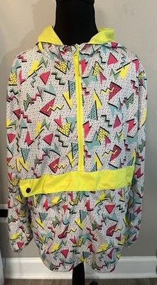 Retro Black Jack 1999 Size M Windbreaker Pullover Long Sleeve Vintage 90s Men's