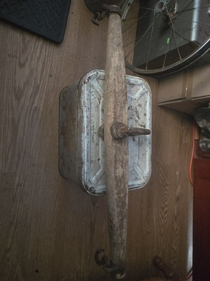 #ad Antique Ox Yoke Farm Primitive Tool Barn Country Décor Wooden Hand Forged Metal $120.00