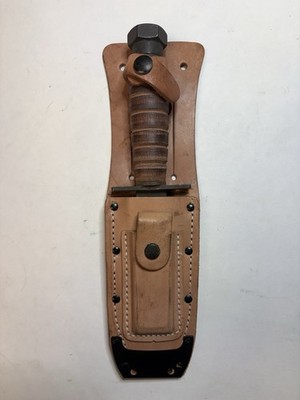 US Camillus Pilot Survival Fighting Knife w/ Sheath Stone 5-1984 