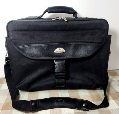 Samsonite Portfolio Black Laptop Computer Travel Bag Briefcase Style Very Roomy
