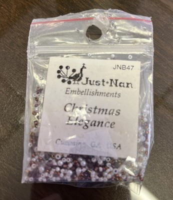 Just Nan ''Christmas Elegance  Cross Stitch  Embellishment Pack NIP JNB47
