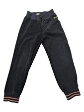 Juicy Couture Joggers Toddler 5T Black Velour Pull On Sweatpants Ribbed Ankle