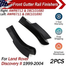 Front Roof Drip Rail Trim Gutter Finishers For 1999-2004 Land Rover Discovery 2