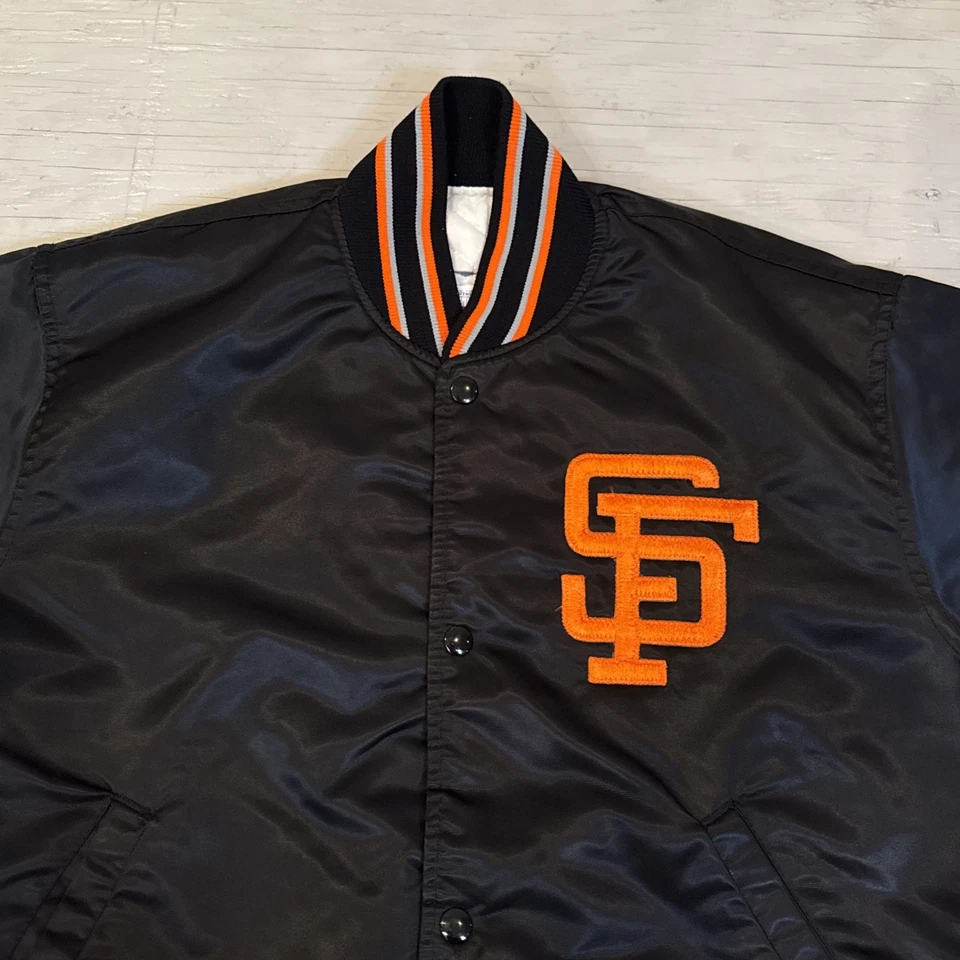 Vintage 90s MLB Starter San Francisco SF Giants Satin Baseball Jacket Sz Medium - Image 3 of 4