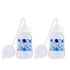 Hands-Free Baby Bottle - Traveling Baby Bottle 4 oz  2 Pack - Blue 